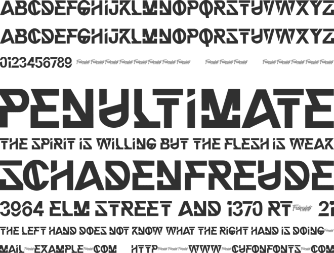 THUNDERBLACK DEMO font preview