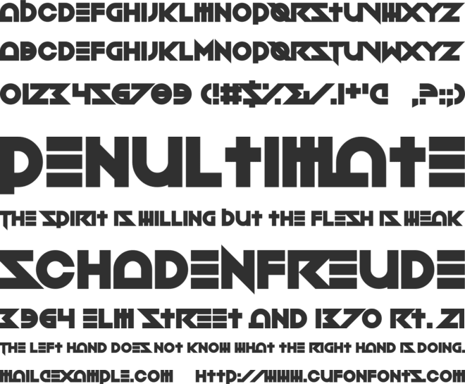 Toxico font preview