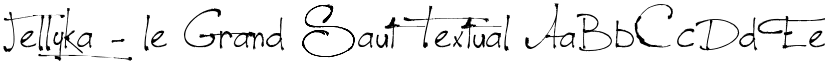 Jellyka - le Grand Saut Textual font