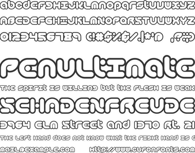 Technique OL BRK font preview