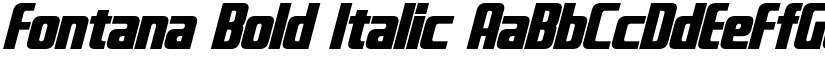 Fontana Bold Italic font