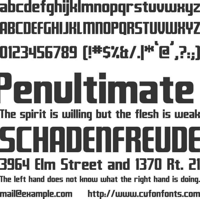 Fontana font preview