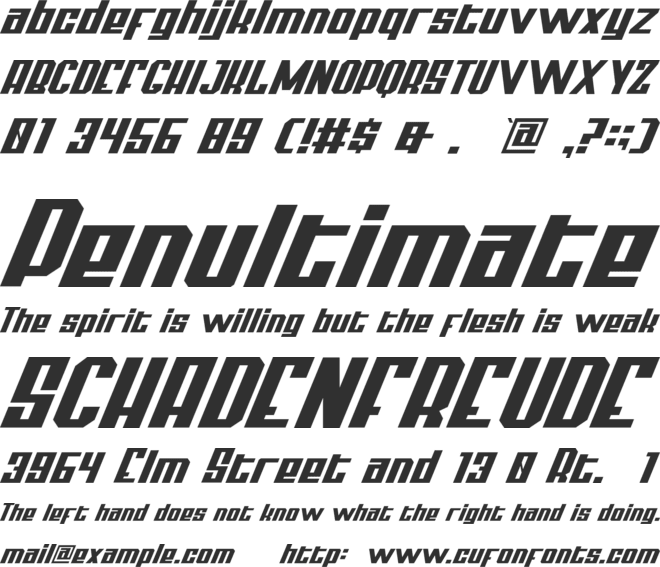 Thunderbold Demo font preview