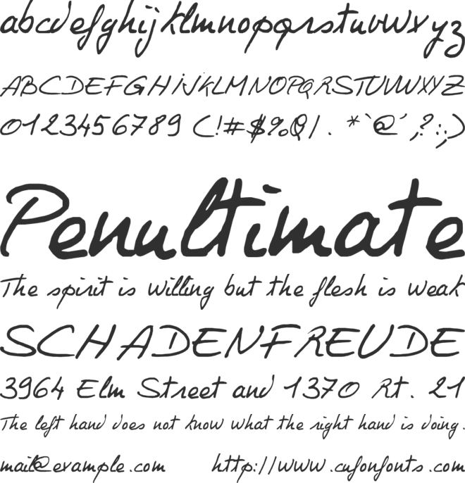 Philing font preview