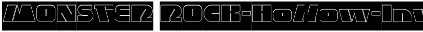 MONSTER ROCK-Hollow-Inverse Regular font