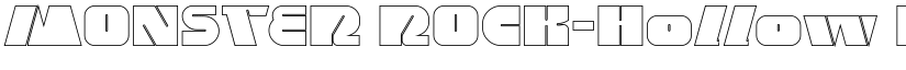 MONSTER ROCK-Hollow Regular font