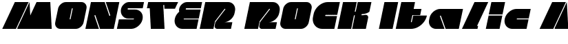 MONSTER ROCK Italic font