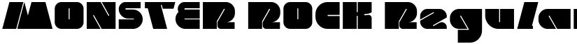 MONSTER ROCK Regular font