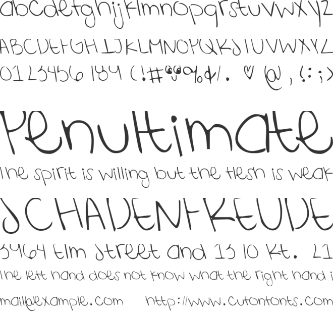 Shining Like Stars font preview