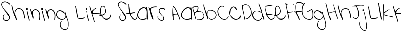 Shining Like Stars font download