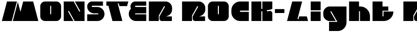 MONSTER ROCK-Light Regular font