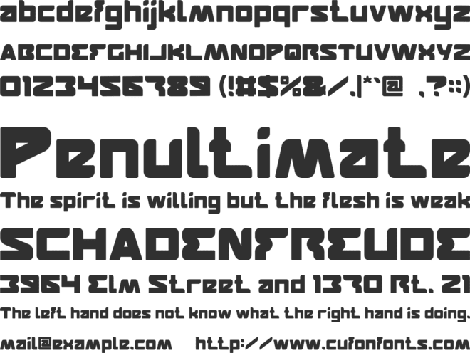 FEATURED font preview