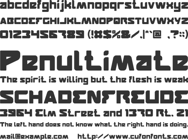 FEATURED font preview