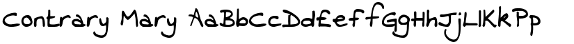 Contrary Mary font