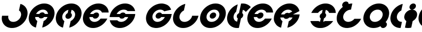 JAMES GLOVER Italic font