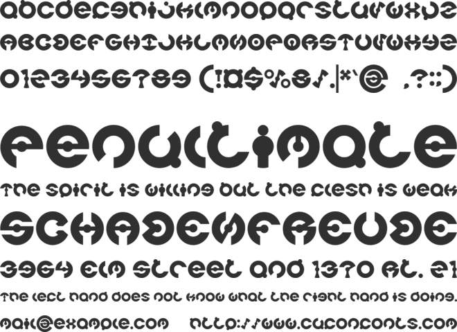 JAMES GLOVER font preview