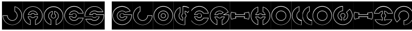 JAMES GLOVER-Hollow-Inverse Regular font