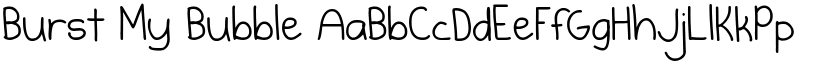 Burst My Bubble font