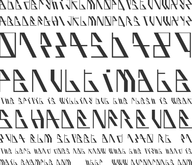 AufBliK font preview
