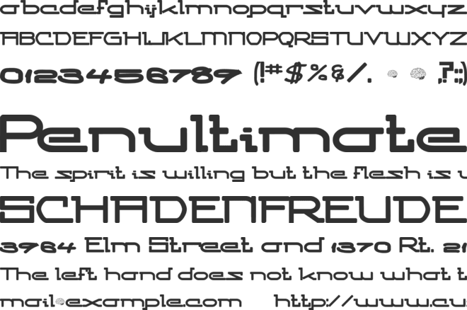 Competitor font preview