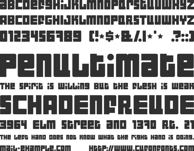 Industrial Decapitalist font preview