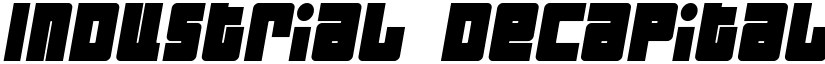 Industrial Decapitalist BoldItalic font