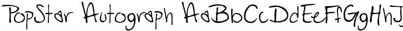 PopStar Autograph font