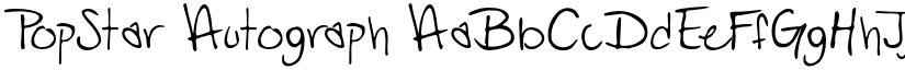 PopStar Autograph font