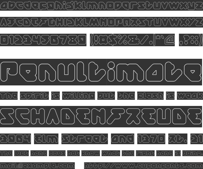 Bare Knuckle Fight-Hollow-Inver font preview