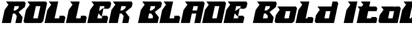 ROLLER BLADE Bold Italic font