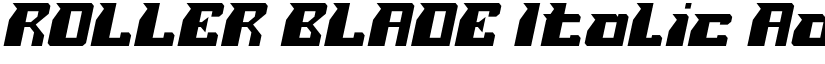 ROLLER BLADE Italic font