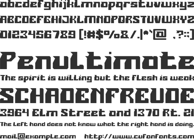 ROLLER BLADE font preview