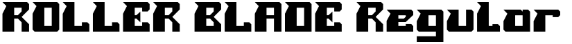 ROLLER BLADE Regular font