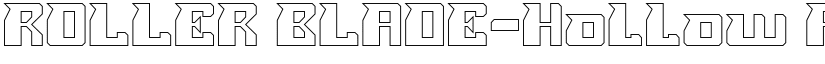 ROLLER BLADE-Hollow Regular font