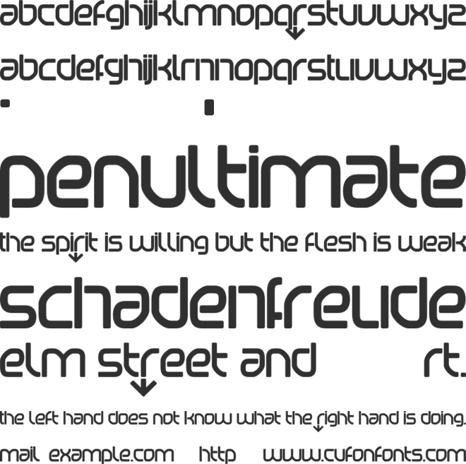 KD Betaport font preview