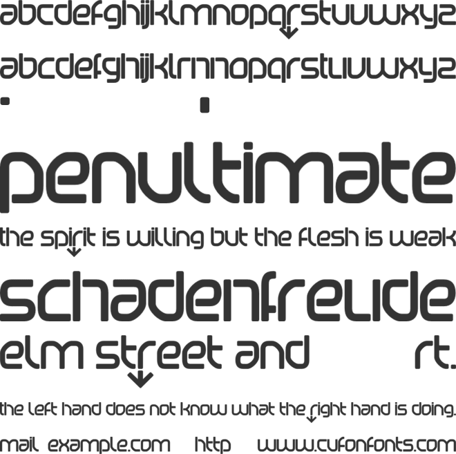 KD Betaport font preview