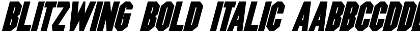 Blitzwing Bold Italic font