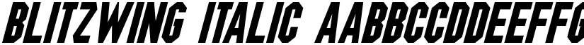 Blitzwing Italic font