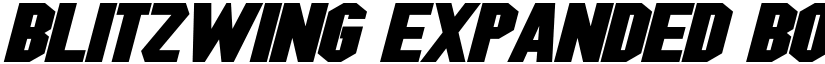 Blitzwing Expanded Bold Italic font