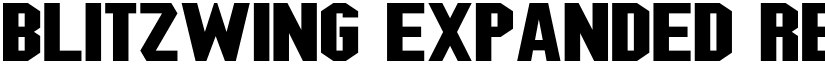 Blitzwing Expanded Regular font