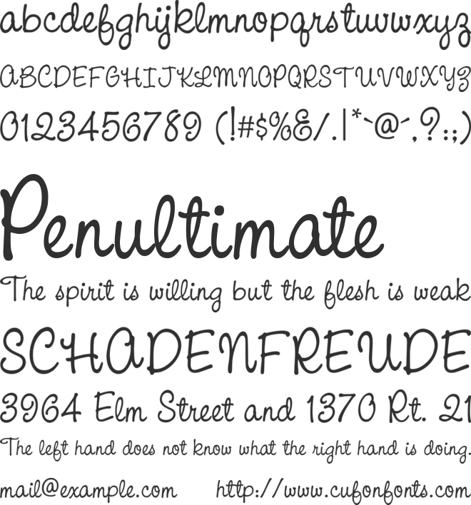 CAC Pinafore font preview