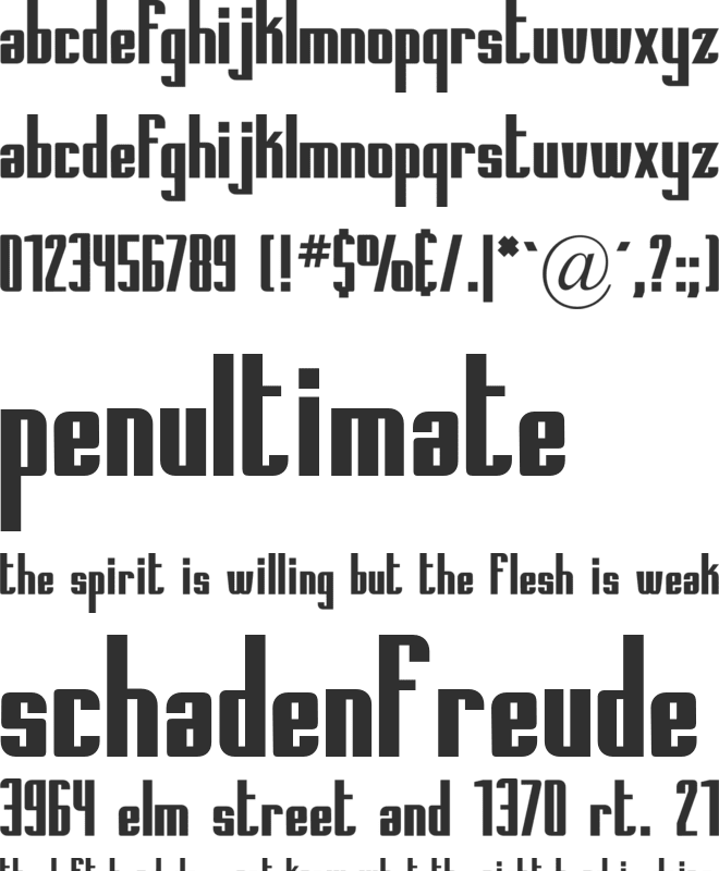 Printed Circuit Board font preview