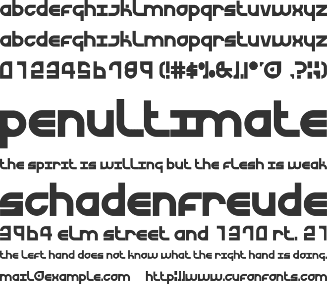 Urban Curve font preview