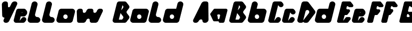 Yellow Bold font