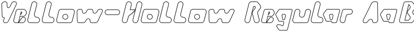 Yellow-Hollow Regular font