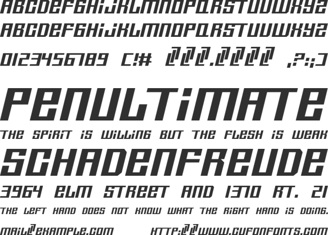 Tristar New font preview