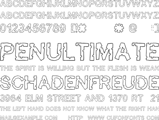 Bite Me font preview