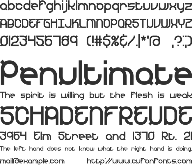Yearend BRK font preview