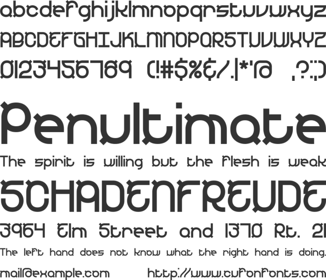 Yearend BRK font preview