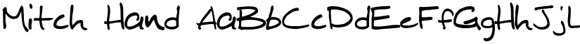 Mitch Hand font